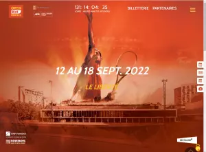 Site internet de l'Open de tennis de Rennes - 16ème édition